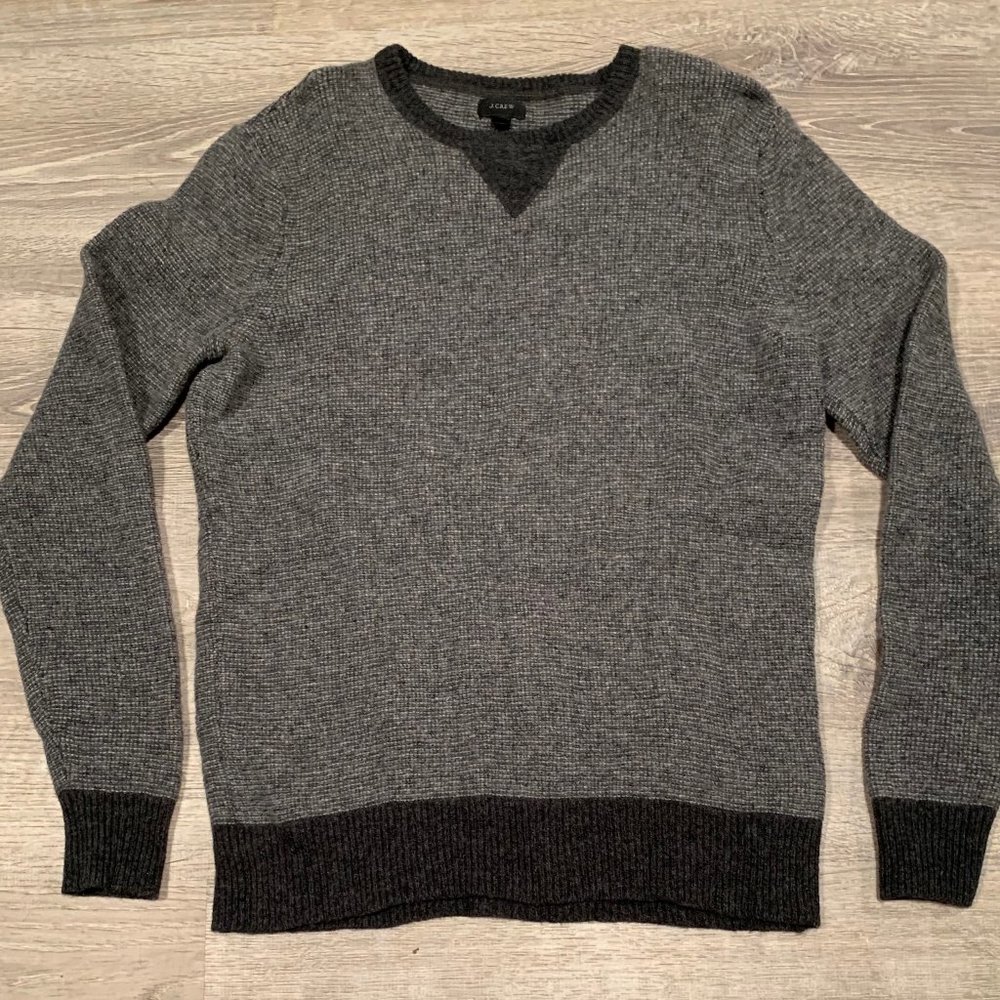 J. Crew crewneck sweater medium gray and black